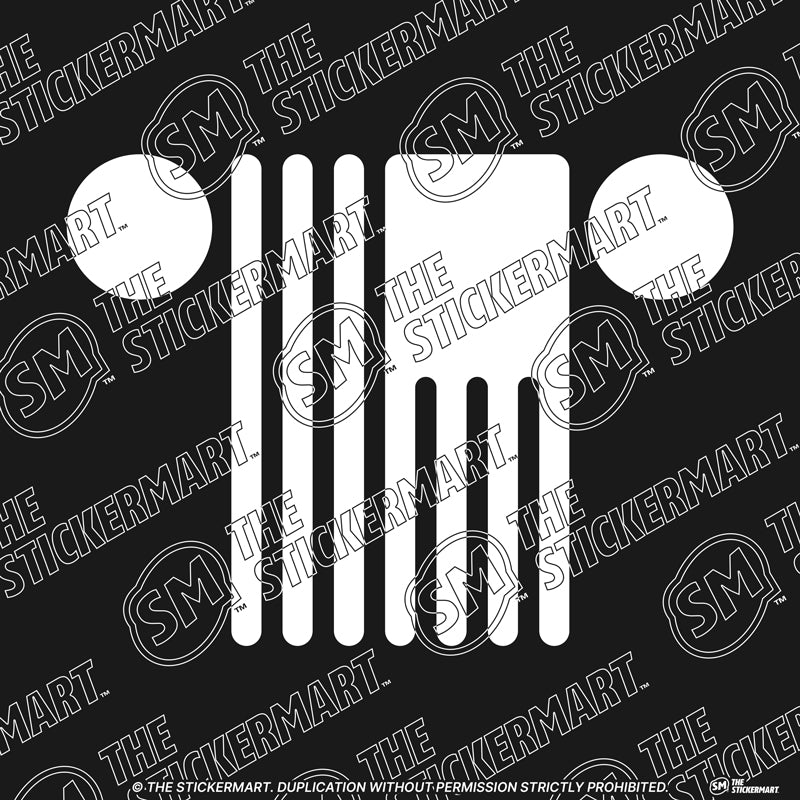 Off-Road Grill, American Flag Vinyl Decal