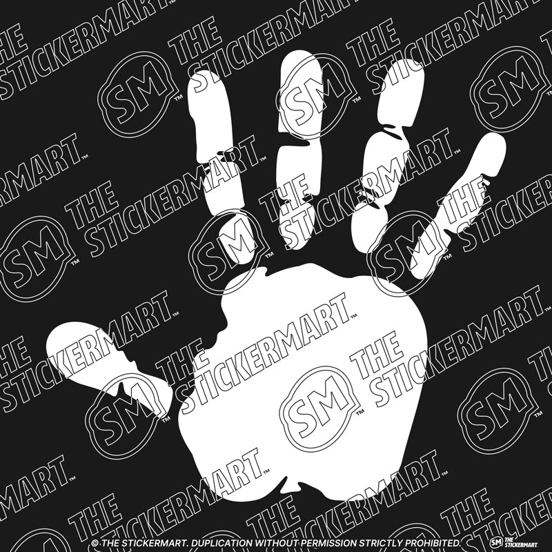 Hand Wave Handprint Vinyl Decal