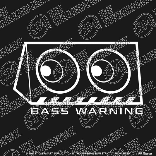 Bass Warning, Speaker Box Vinyl Decal
