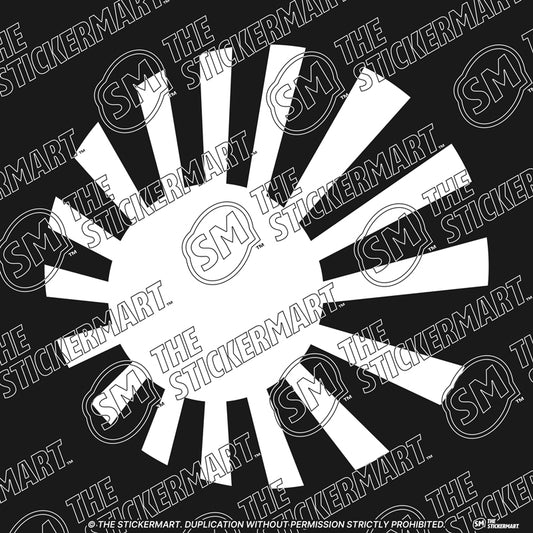JDM Japan Flag, Circle Vinyl Decal