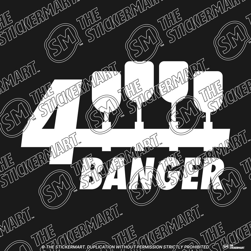 4 Banger, Pistons, Side Vinyl Decal