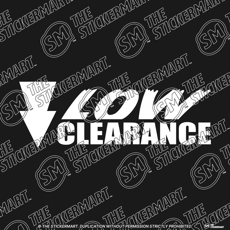 Low Clearance, Arrow Vinyl Decal