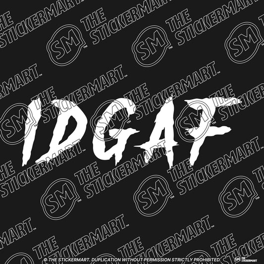 IDGAF, Horizontal Vinyl Decal