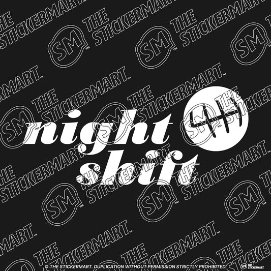 Night Shift, Moon Shift Pattern Vinyl Decal