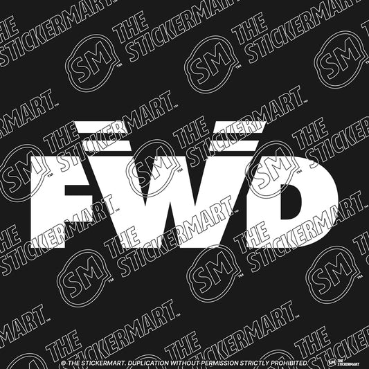 FWD, W Burnout Vinyl Decal