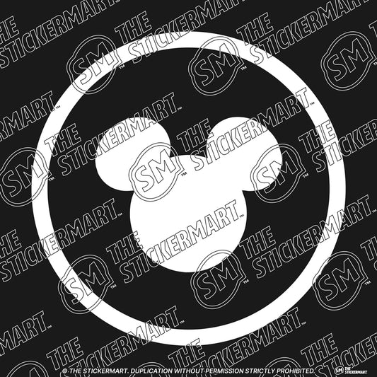 Mouse Ears, Circle Vinyl Decal
